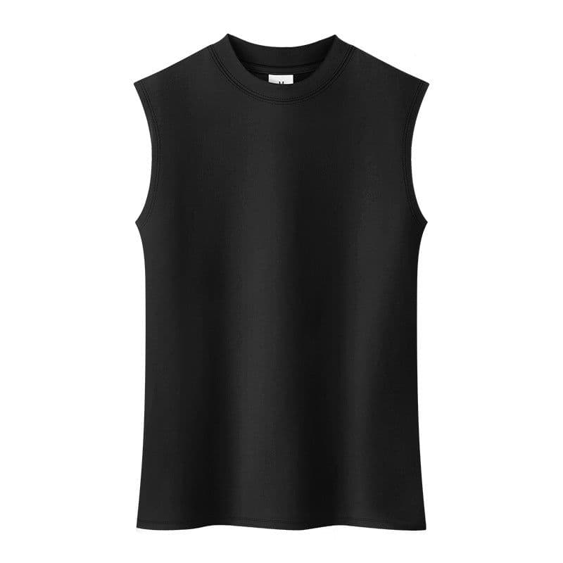 image-Half turtleneck sleeveless vest for women white slim fit bottoming shirt top summer suspender wear inside