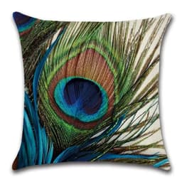 image-Cushion Cover Peacock - Feather