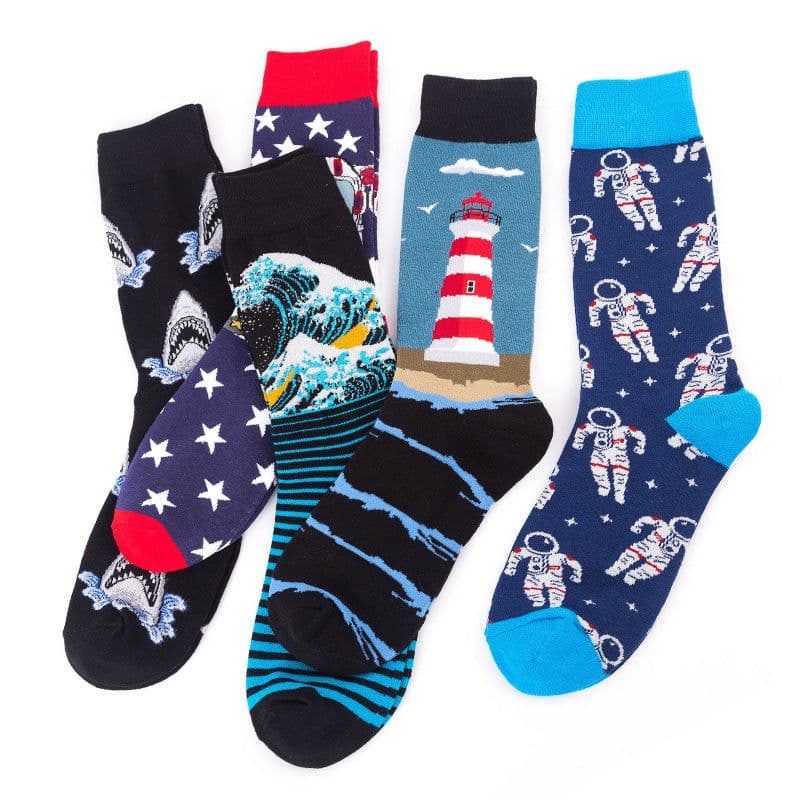 image-Mo Xi Mid-Tube Socks - Cotton Unisex