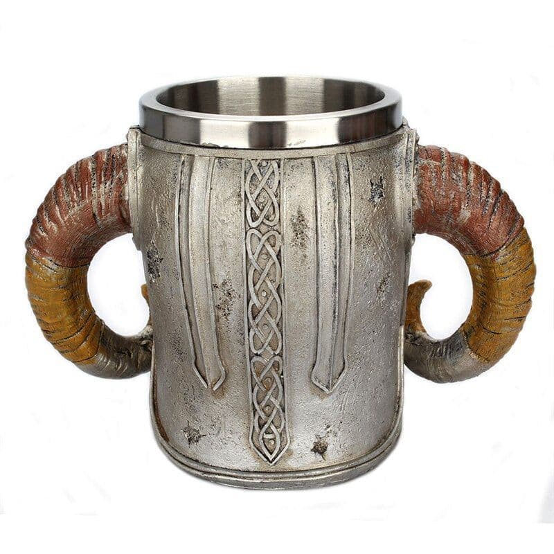 image-Tall Skull Helmet Cup Halloween Stainless Steel Inner Water Cup