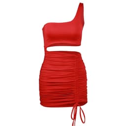 image-TiLeewon Wrap Dress - Fluorescent Orange Hollow XL