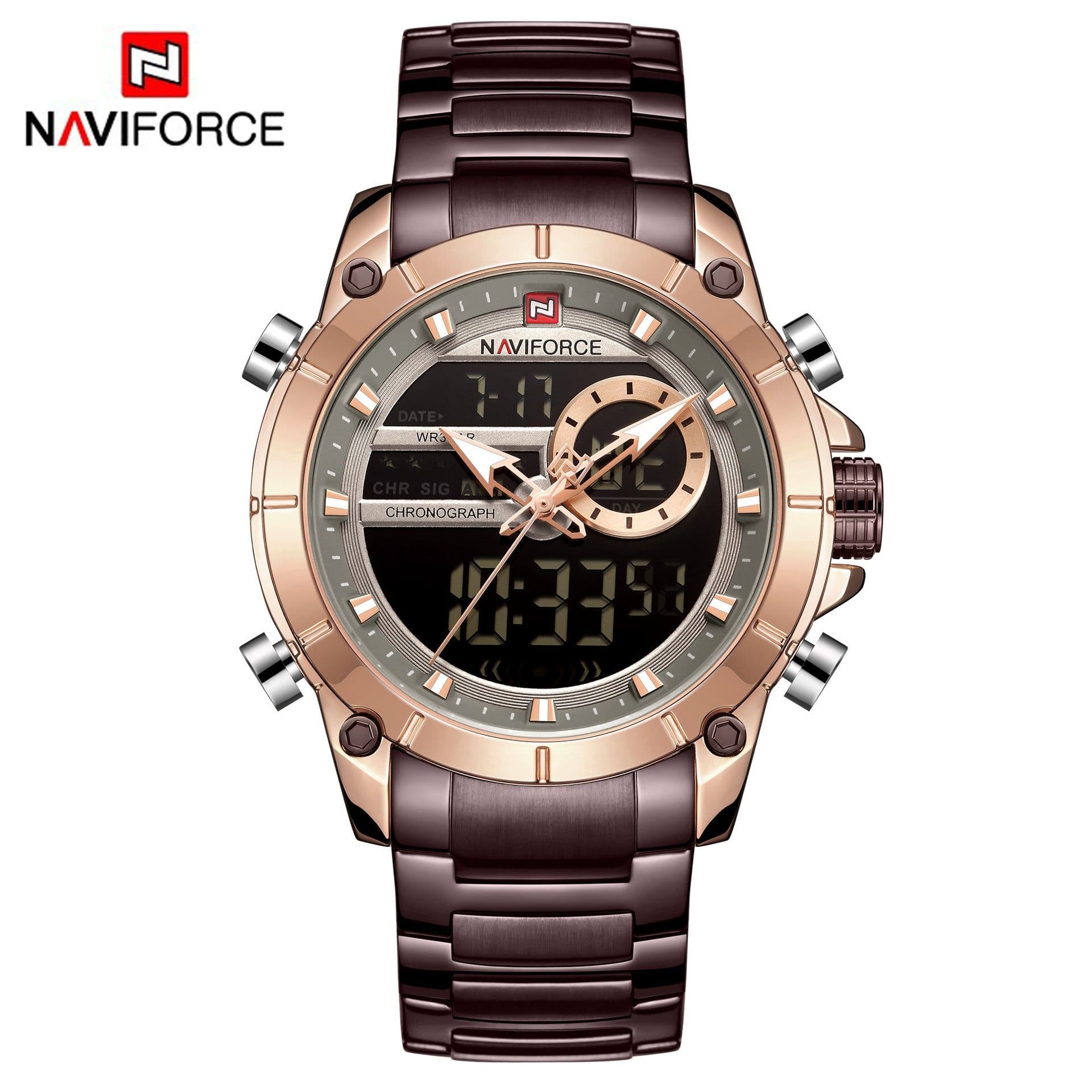 image-NAVIFORCE 9163 Men's Watch Gold 43.5mm