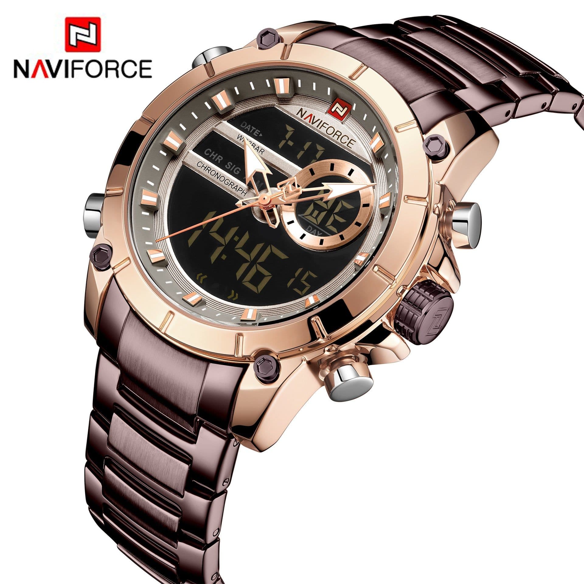 image-NAVIFORCE 9163 Men's Watch Gold 43.5mm