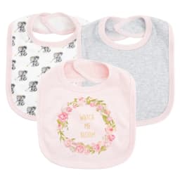image-Baby bib with 3 baby drool towels