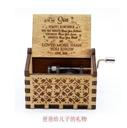 image-Creative Classical Music Box Wooden Handy Music Box Crafts DIY Carving Music Box Wooden Decoration