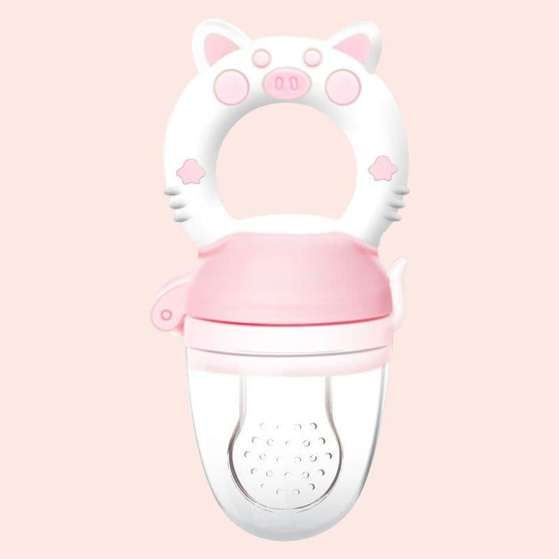 image-Baby Teether, Fruits and Vegetables, Happy Bite, Food, Fruit, Molar Stick, Baby Food Supplement, Bite Bag with M Mouthpiece