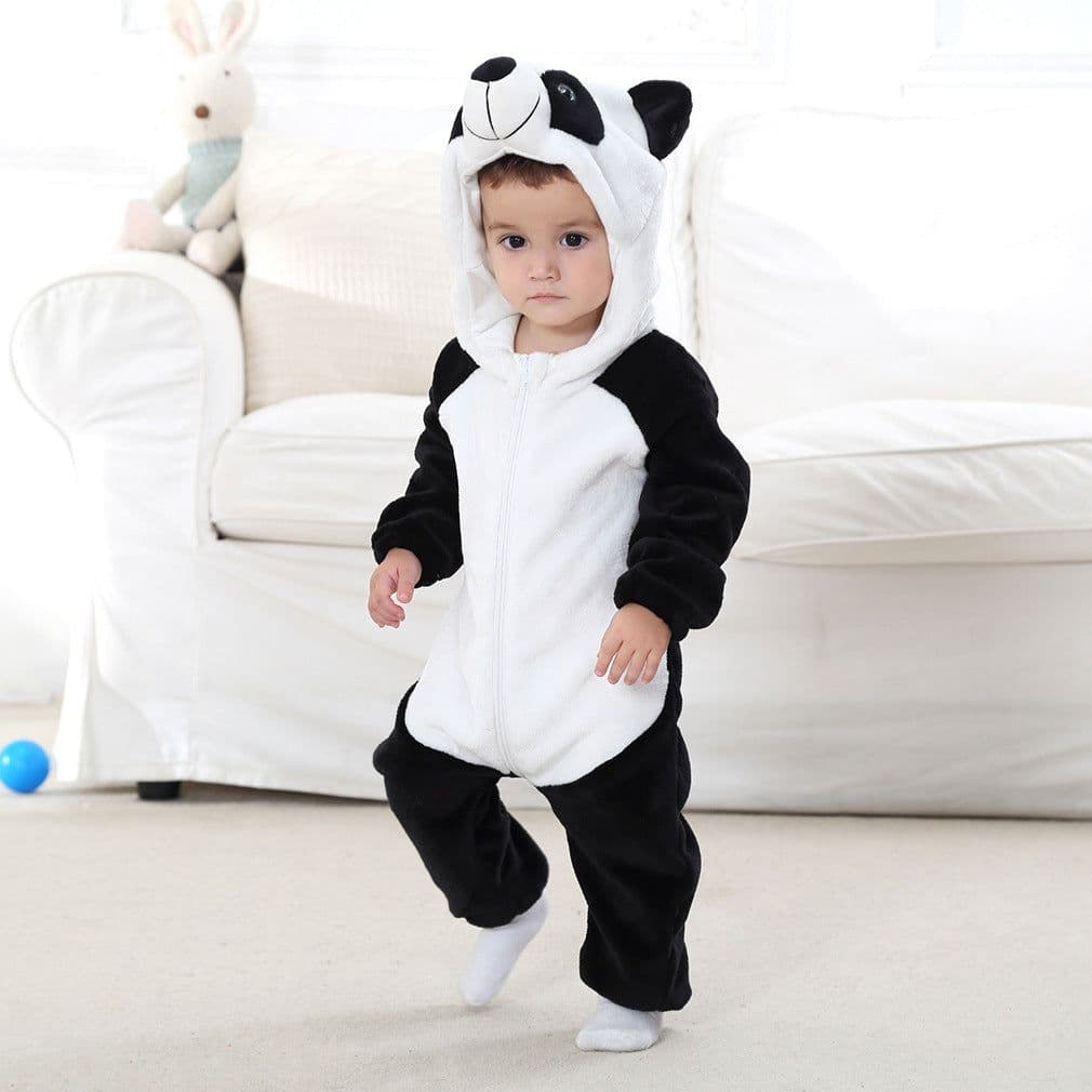 image-MICHLEY Baby Jumpsuit Hooded Flannel - Tiger 70cm