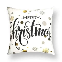image-Cushion Cover Christmas - Merry Christmas Gold Black