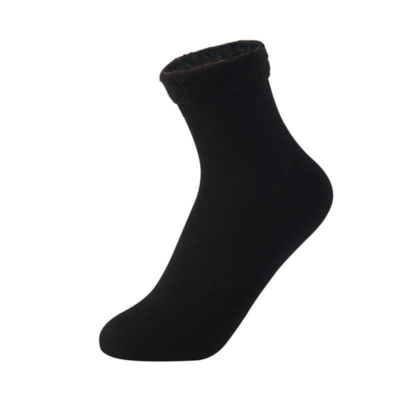 image-Women's Thick Warm Velvet Tube Socks, Brown, Fall/Winter