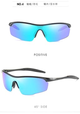 image-New polarized one-piece sunglasses colorful men's sports riding mirror driving sunglasses