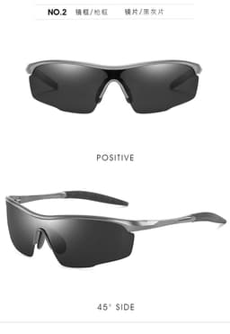 image-New polarized one-piece sunglasses colorful men's sports riding mirror driving sunglasses