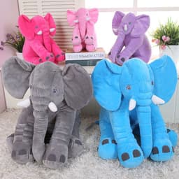 image-Comfort Elephant Plush Toy - Kids Sitting Doll