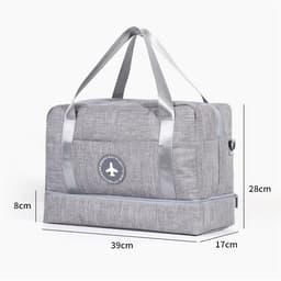 image-Dry And Wet Separation Travel Bag Tourism Fitness Storage Pouch Women's Clothes Shoes Daily Necessities Duffle Package Supplies