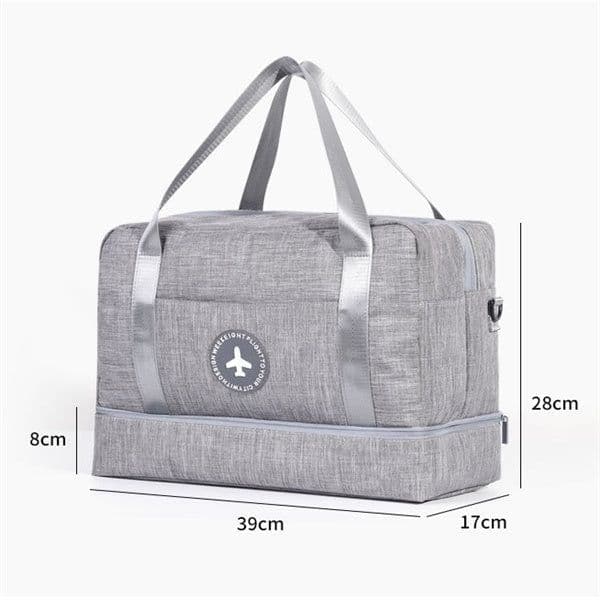 image-Dry And Wet Separation Travel Bag Tourism Fitness Storage Pouch Women's Clothes Shoes Daily Necessities Duffle Package Supplies