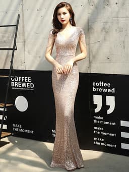 image-Dark Green Mermaid Evening Dress - Sleeveless Long