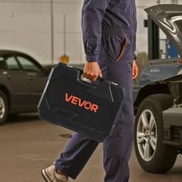 image-VEVOR Socket Set, 86 Pieces, 3/8 & 1/4 & 1/2 inch Drive Socket and Ratchet Set, SAE and Metric, Mechanic Tool Kit with Ratchet Wrench, Accessories and Storage Case, CR-V Alloy Steel, for Auto Repair