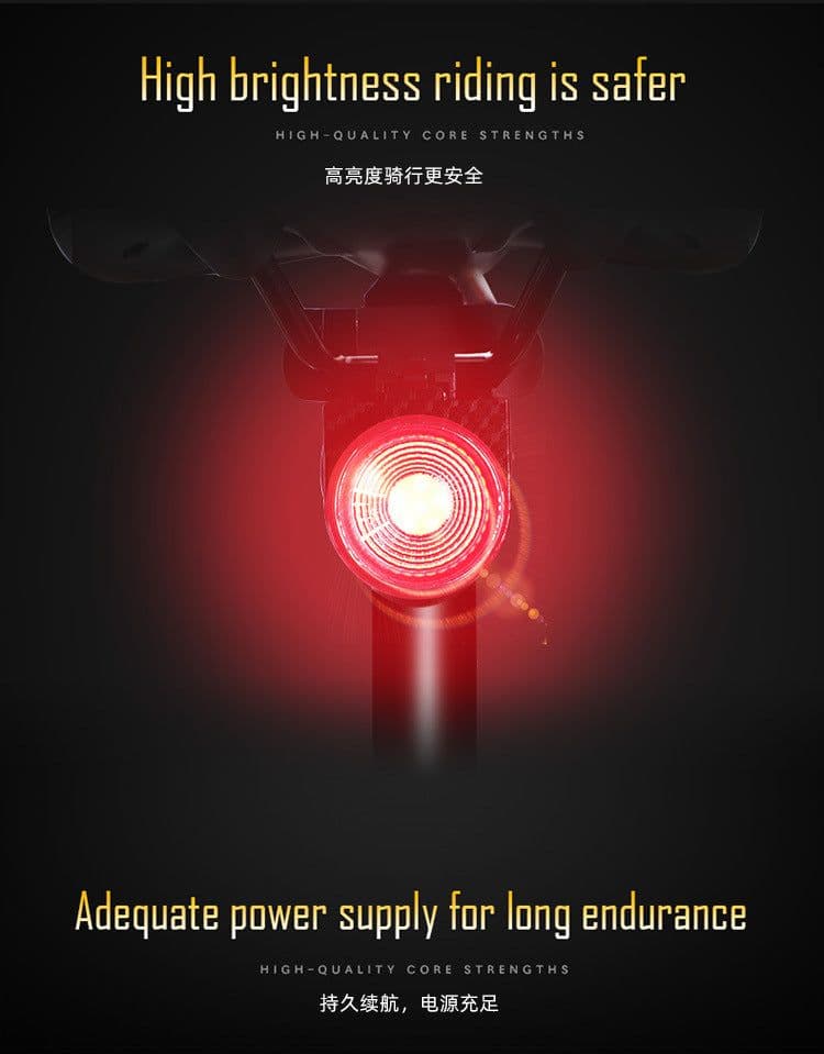 image-A8 Bicycle Tail Light Wireless Remote Control Alarm