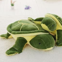 image-Cute Green Turtle Plush Toy - Soft Sleeping Pillow