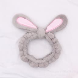 image-Three-Dimensional Rabbit Ears Face Wash Mask Headband Korean Hair Accessory (65 characters)