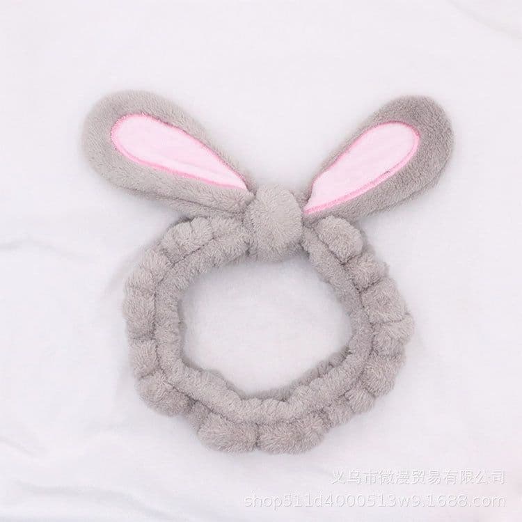 image-Three-Dimensional Rabbit Ears Face Wash Mask Headband Korean Hair Accessory (65 characters)