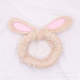 image-Three-Dimensional Rabbit Ears Face Wash Mask Headband Korean Hair Accessory (65 characters)