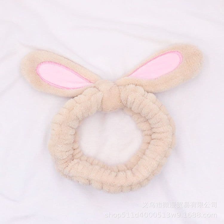 image-Three-Dimensional Rabbit Ears Face Wash Mask Headband Korean Hair Accessory (65 characters)