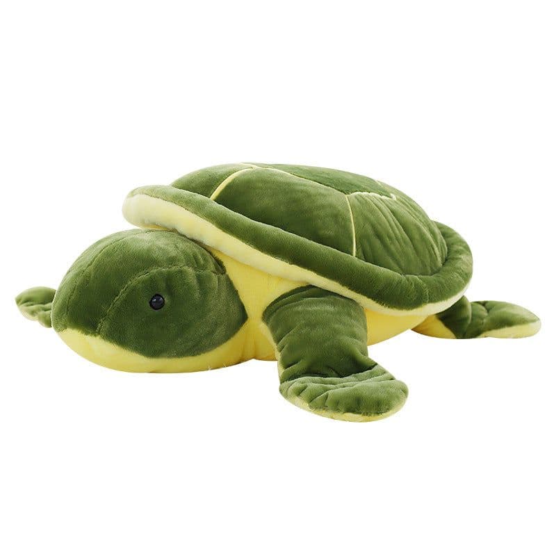 image-Cute Green Turtle Plush Toy - Soft Sleeping Pillow