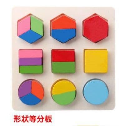image-Xundai Wooden Shape Puzzle Building Blocks - Kids 4-6