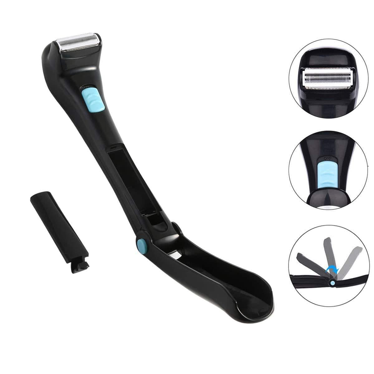 image-OEM Foldable Back Shaver - Retractable Razor B3 Black
