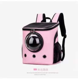image-PU Space Capsule Pet Bag Travel Backpack 45L Brown Pet Carrier