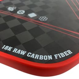 image-Thermoformed 18K Raw Carbon Fiber Surface For Spin And Control Foam Injected Edges Wide-Body Pickleball Paddle
