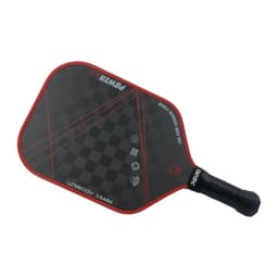image-Thermoformed 18K Raw Carbon Fiber Surface For Spin And Control Foam Injected Edges Wide-Body Pickleball Paddle