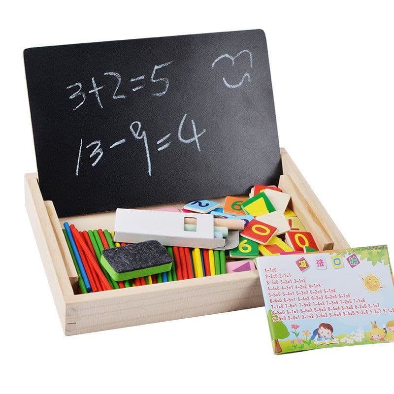 image-Wooden Learning Box - Numbers Colors Math 4+