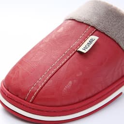 image-Unisex PU Leather Slippers - Navy Blue 46-47