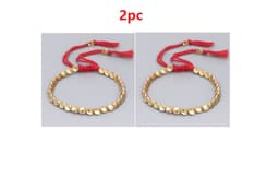 image-Handmade Tibetan Buddhist Bracelets On Hand Braided Copper Beads Lucky Rope Bracelet & Bangles For Women Men