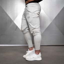 image-Men's Slim Fit Workout Pants - Black/Gray, Low Waist, M-XXL