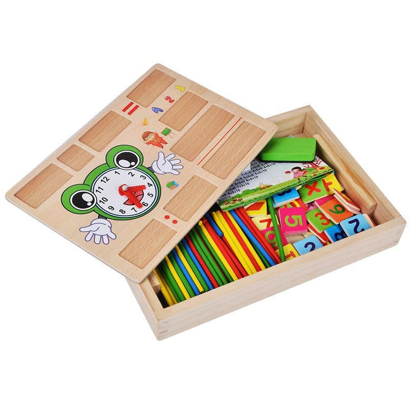 image-Wooden Learning Box - Numbers Colors Math 4+