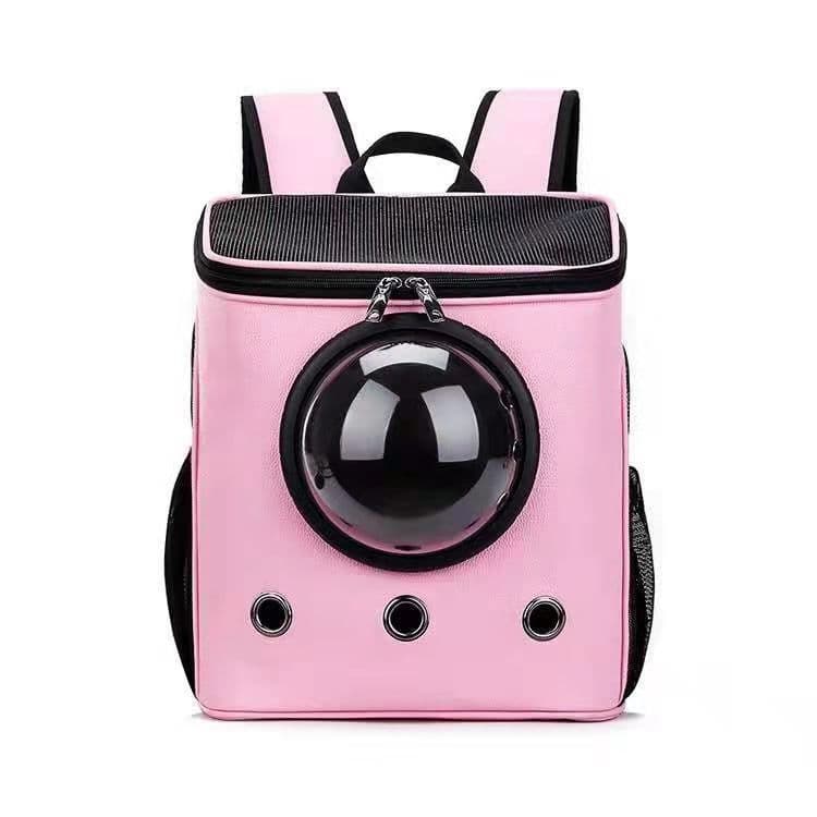 image-PU Space Capsule Pet Bag Travel Backpack 45L Brown Pet Carrier