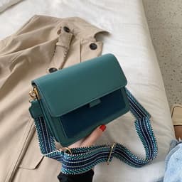 image-Small Square Bag PU Black Shoulder Bag Women