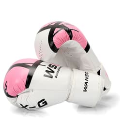 image-Wanshengda 4OZ Boxing Gloves - White Pink MMA Training Gloves