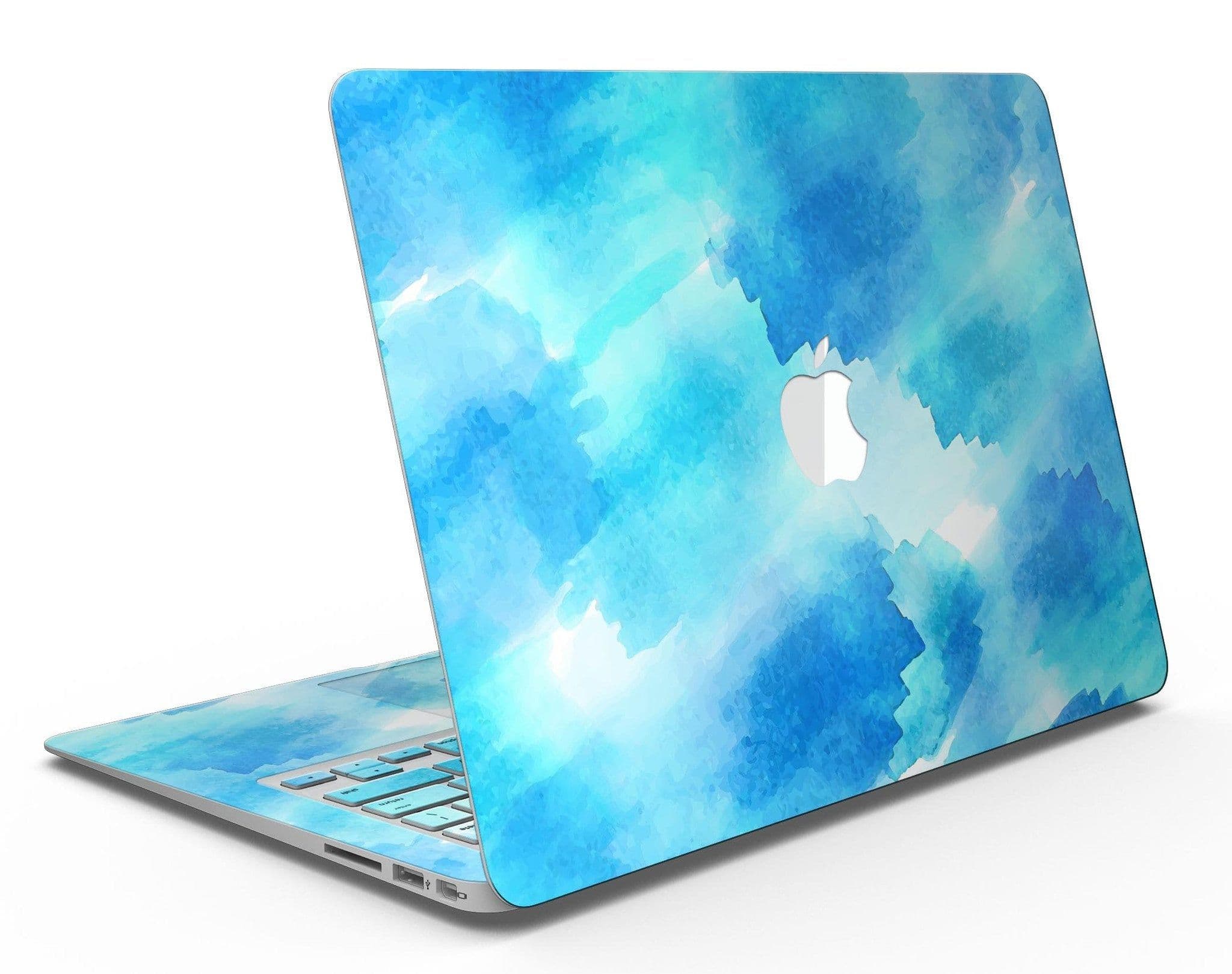 image-Abstract Blue Stroked Watercolour - MacBook Air Skin Kit