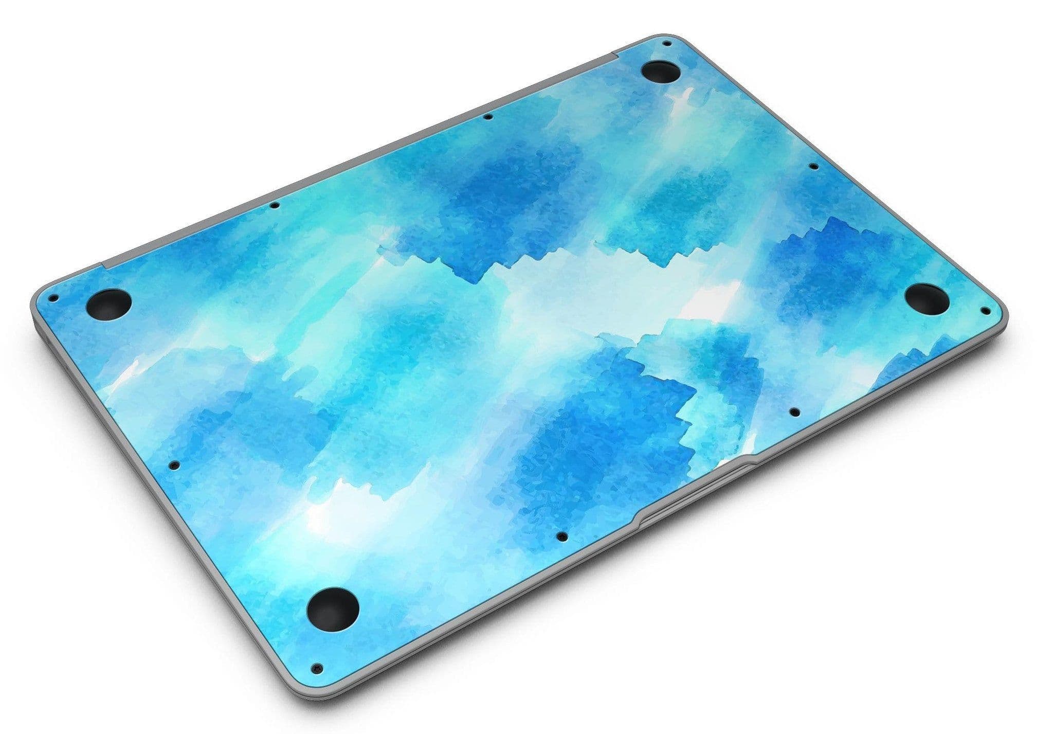 image-Abstract Blue Stroked Watercolour - MacBook Air Skin Kit