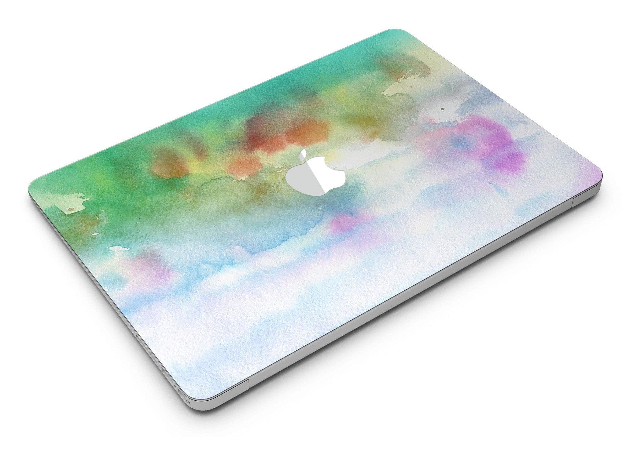 image-Green to Pink Absorbed Watercolor Texture - MacBook Air Skin Kit