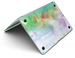 image-Green to Pink Absorbed Watercolor Texture - MacBook Air Skin Kit