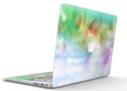 image-Green to Pink Absorbed Watercolor Texture - MacBook Air Skin Kit
