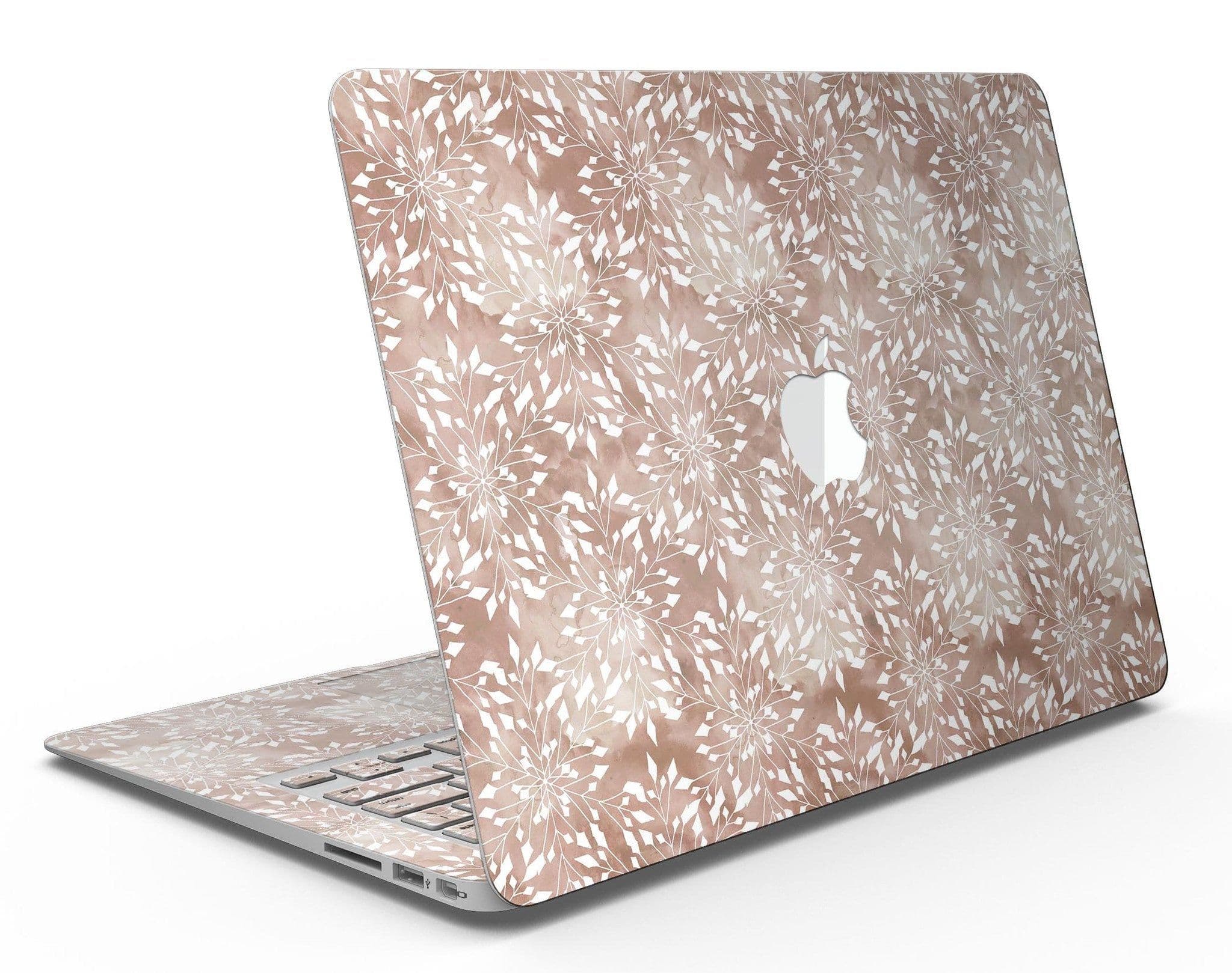 image-Brown and White Fractal Pattern - MacBook Air Skin Kit