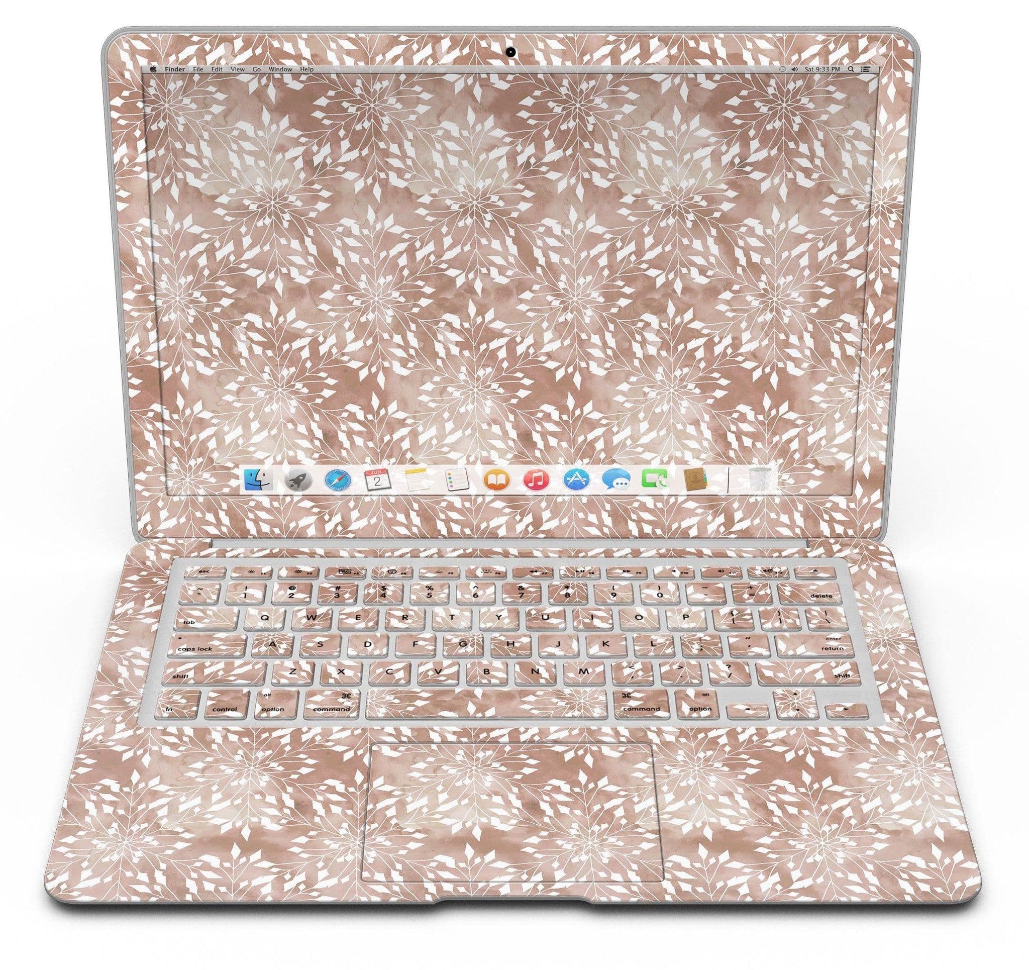 image-Brown and White Fractal Pattern - MacBook Air Skin Kit