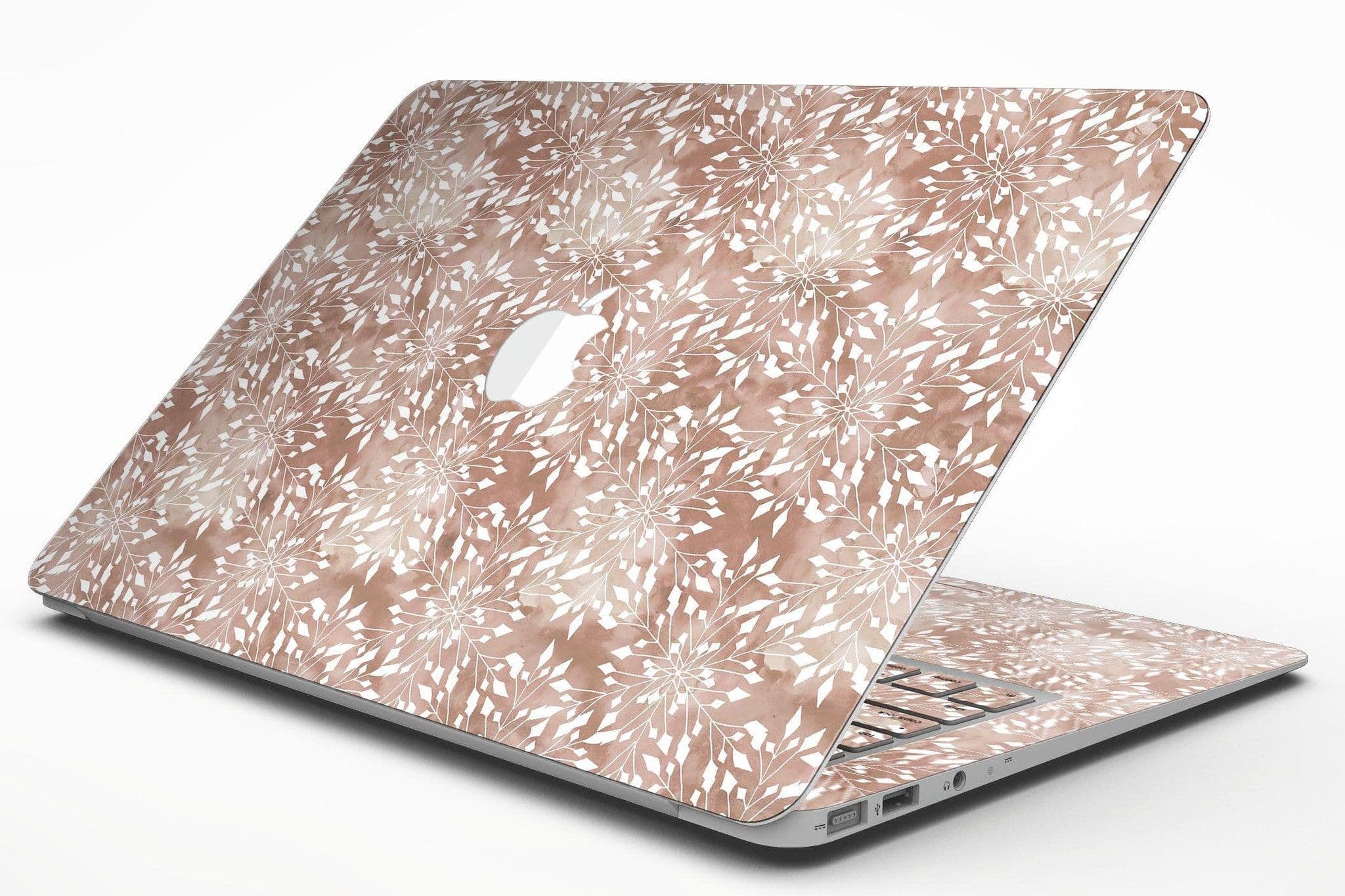 image-Brown and White Fractal Pattern - MacBook Air Skin Kit
