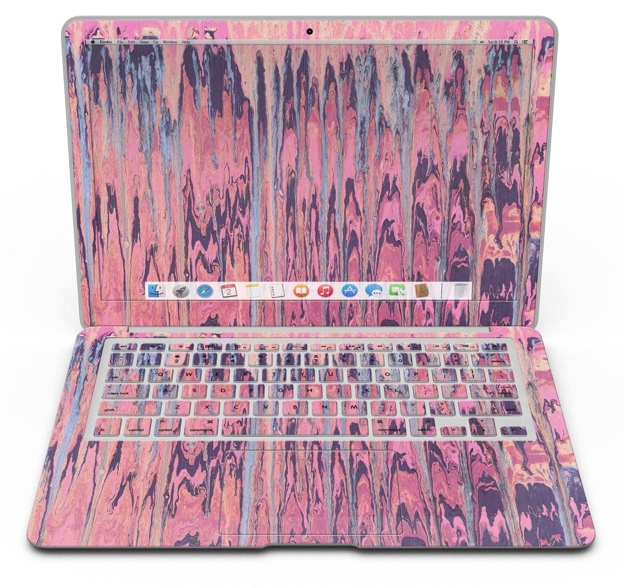 image-Abstract Wet Paint Pink Sag - MacBook Air Skin Kit