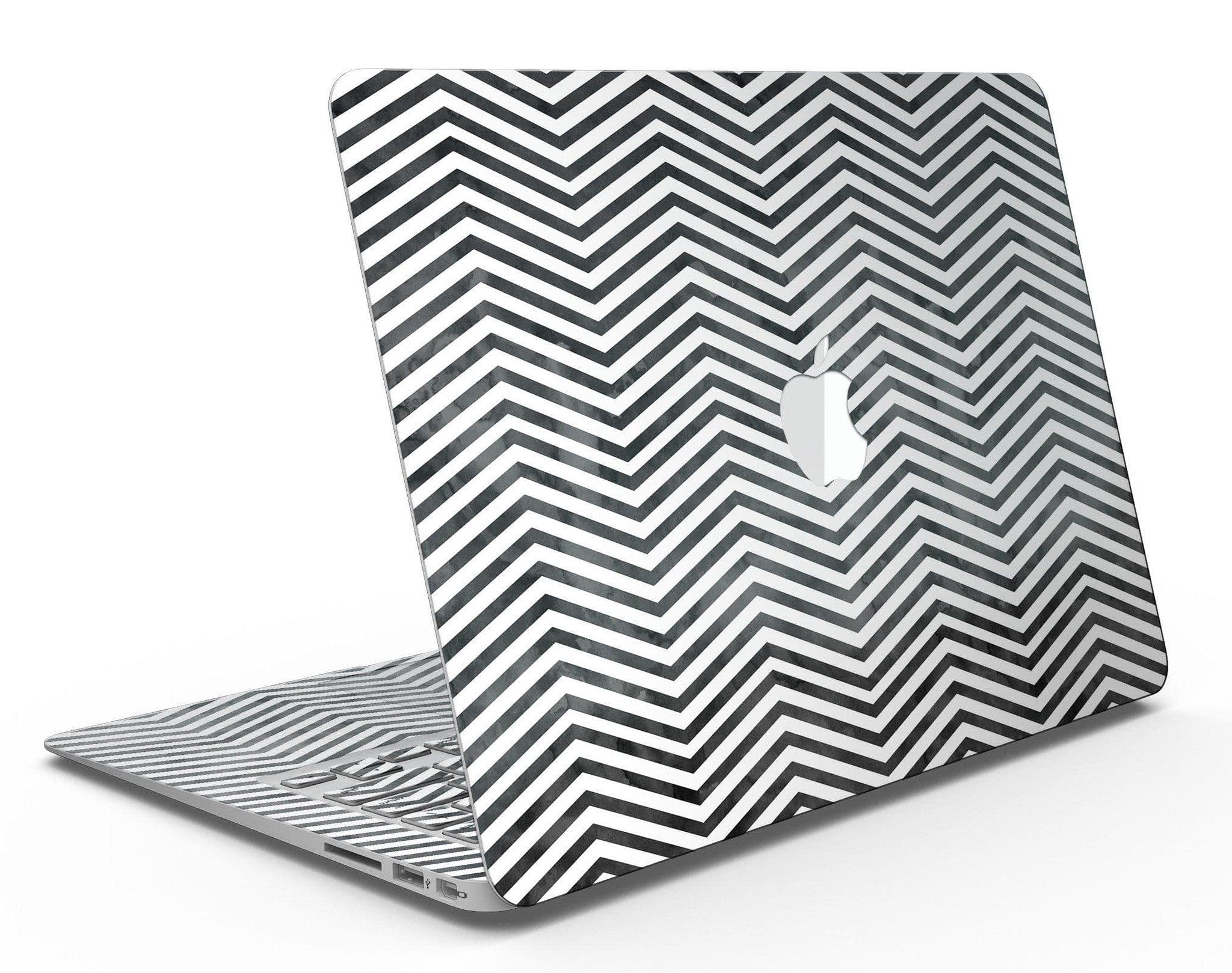 image-Black and Gray Watercolor Chevron - MacBook Air Skin Kit